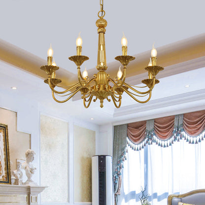 all brass chandelier