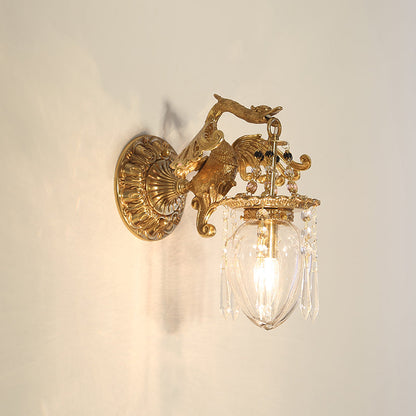 French Brass Wall Lamp