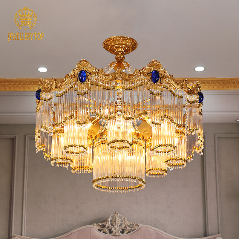 Majesty Glass Round Chandelier