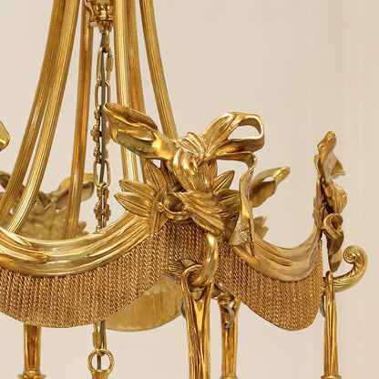 French Victorian Bronze Chandelier