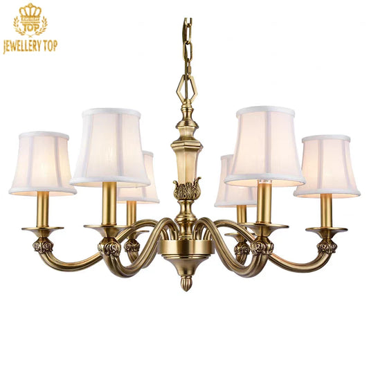 American country vintage chandelier with floral motifs and bronze finish