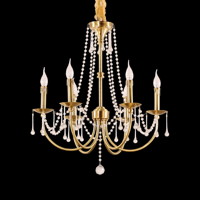 brass candle chandelier