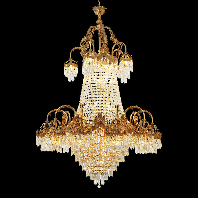 Court Style Bronze Crystal Chandelier