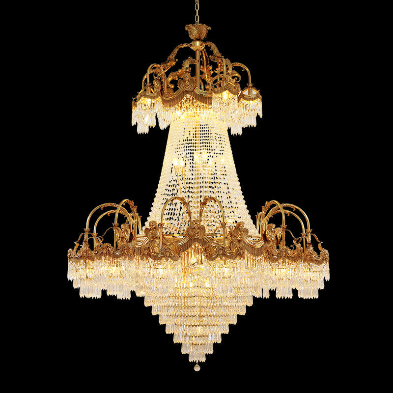 Court Style Bronze Crystal Chandelier