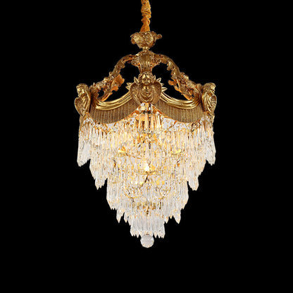 Court Style Bronze Crystal Chandelier