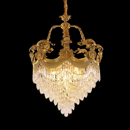 Court Style Bronze Crystal Chandelier