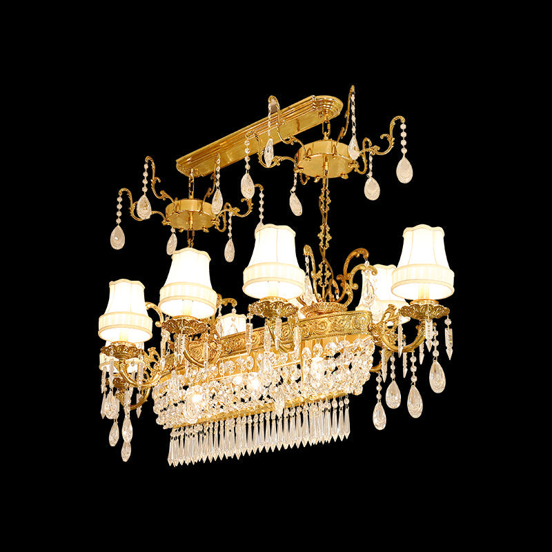 Dining Linear Brass Antique Chandelier