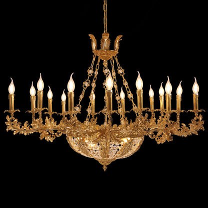 Classical Cirrus Brass Antique Chandelier