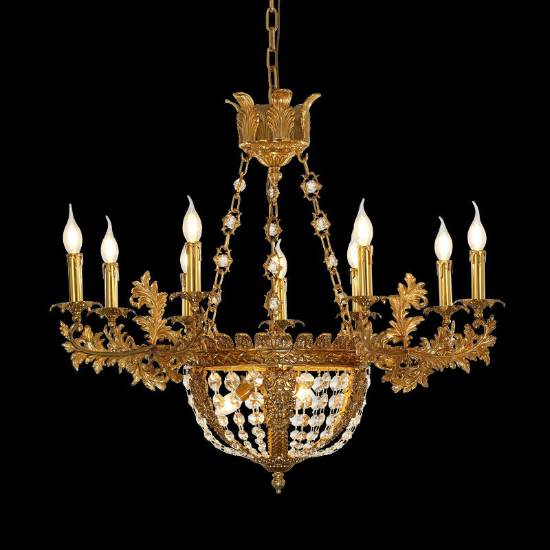 Classical Cirrus Brass Antique Chandelier