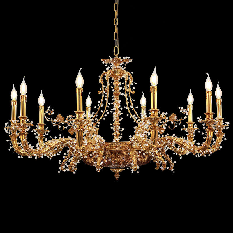 crystal decorative brass chandelier