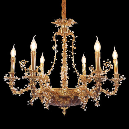 crystal decorative brass chandelier