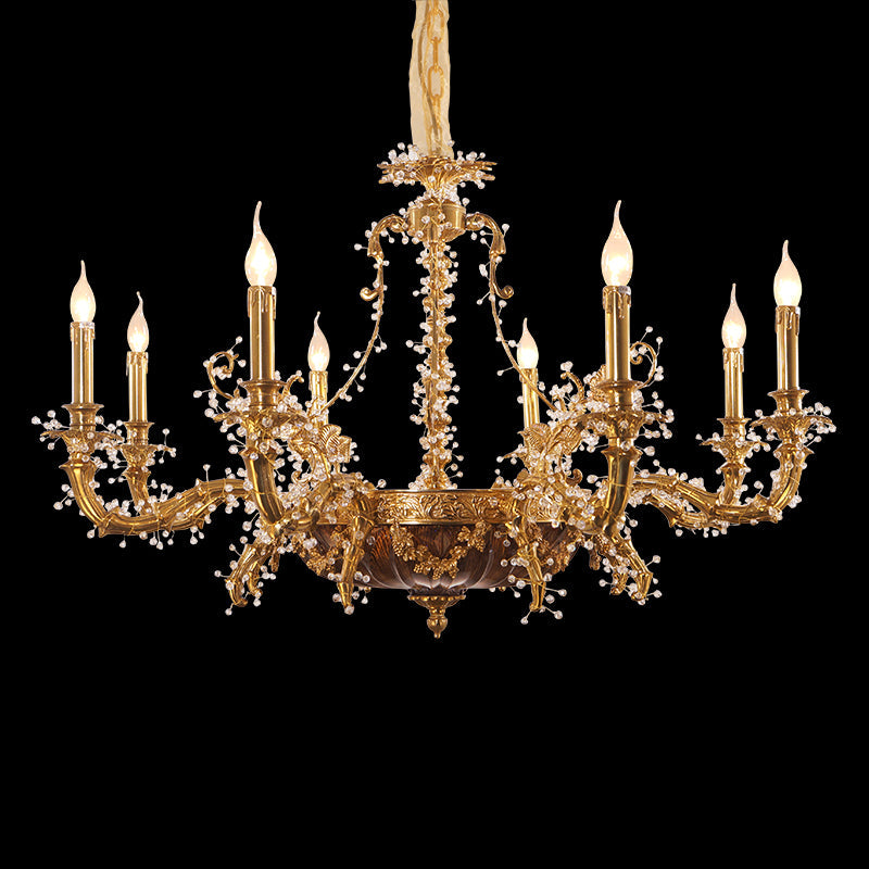 crystal decorative brass chandelier