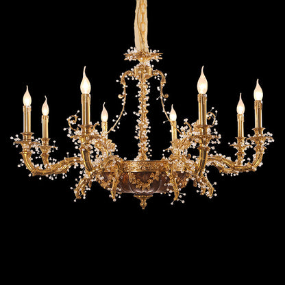 crystal decorative brass chandelier