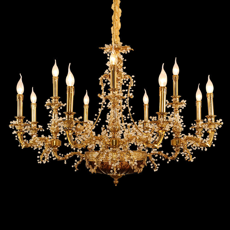 crystal decorative brass chandelier