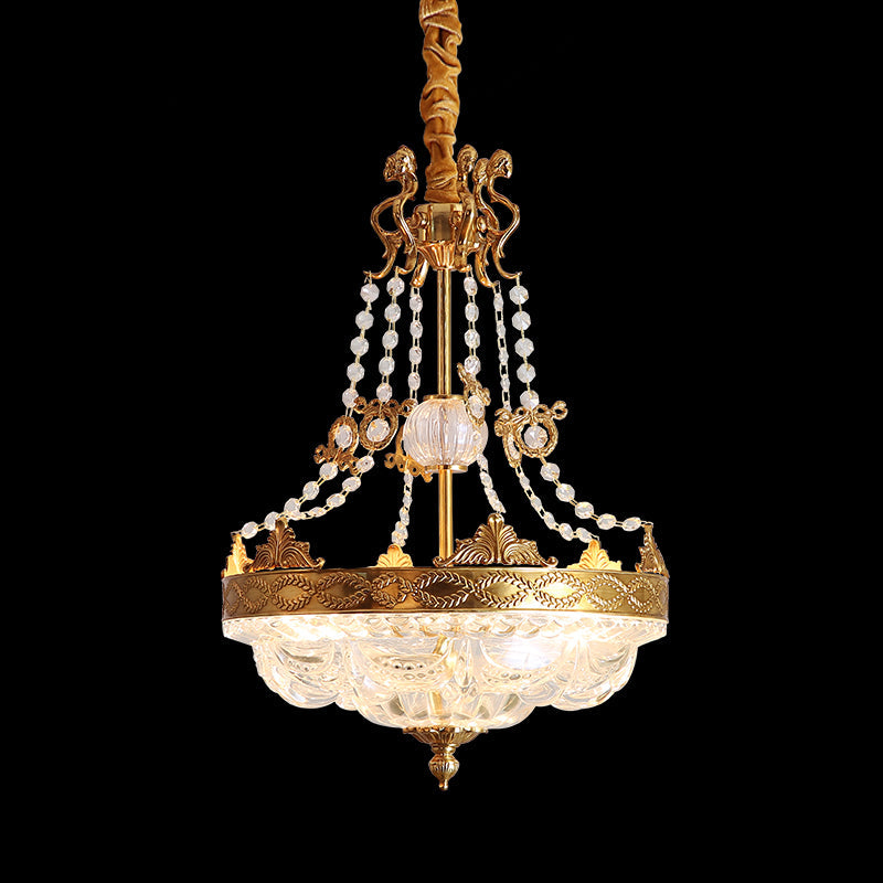 French Brass Pendant Lamp