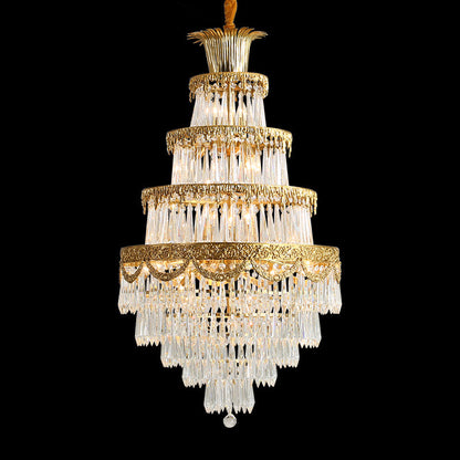 staircase crystal chandelier