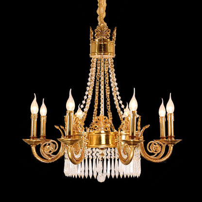 brass crystal chandelier