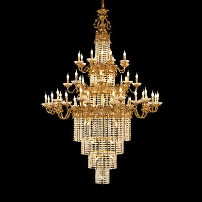 Giant Brass Antique Chandelier