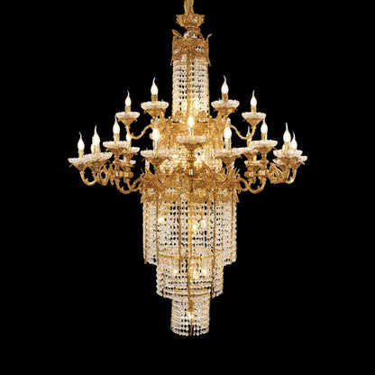 Giant Brass Antique Chandelier