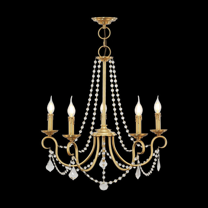 brass chandelier