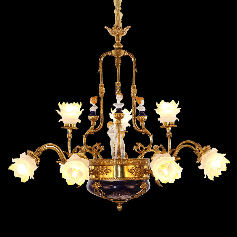 art decorative hand carving brass chandelier