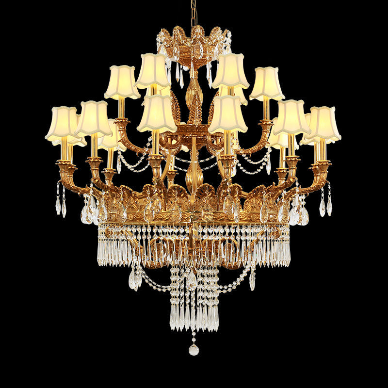 crystal art decorative brass chandelier