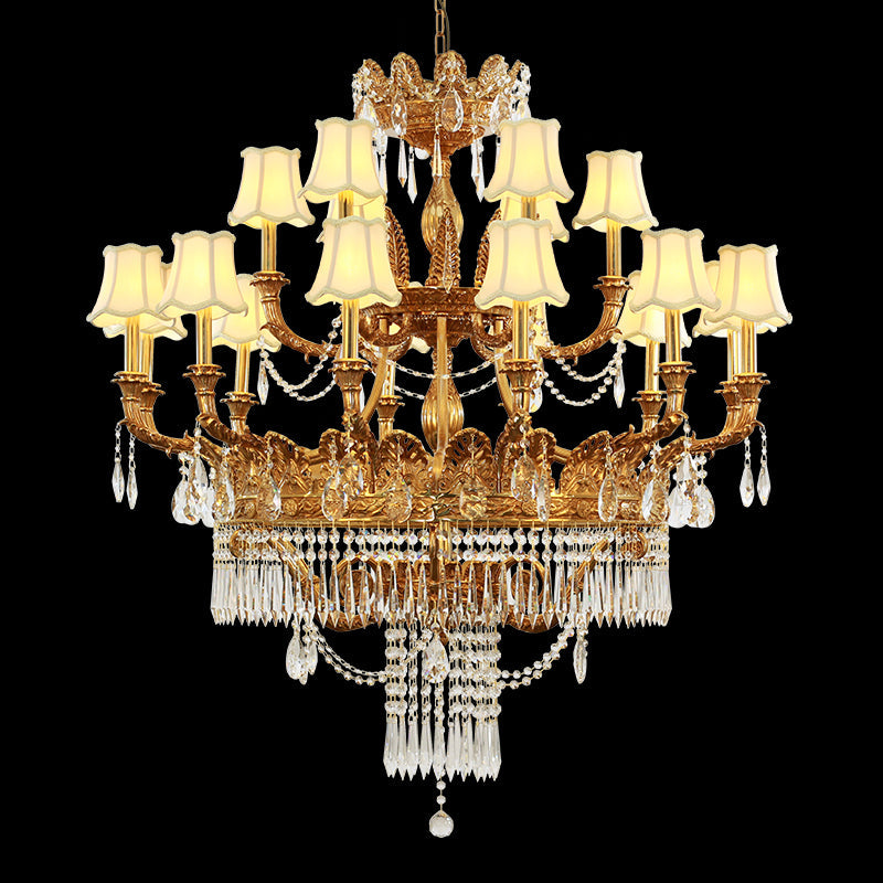 crystal art decorative brass chandelier