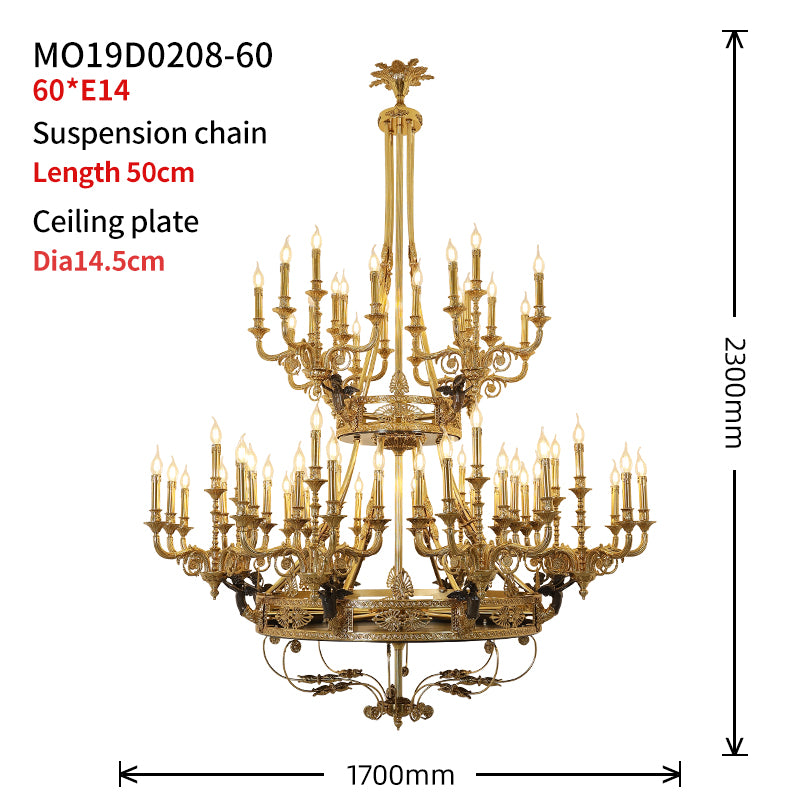 Victorian Brass Antique Chandelier