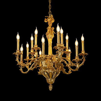 Classic French Brass Chandelier