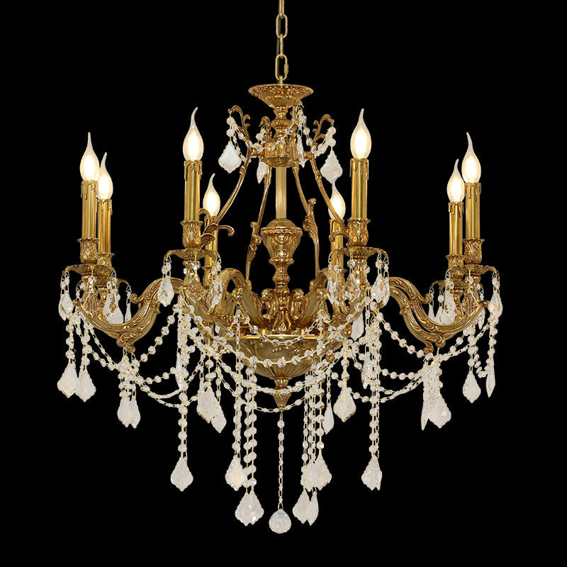 French Brass Chandelier