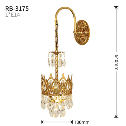 French Crown Crystal Chandelier