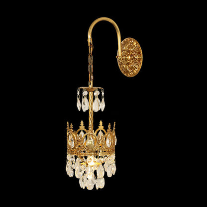 French Crown Crystal Chandelier