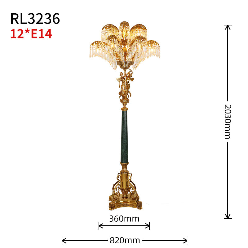 Celestial Palm Vintage Floor Lamp