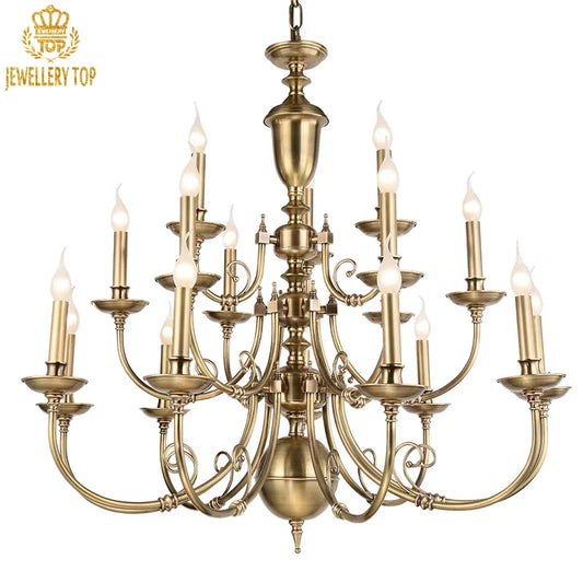 Mythology-inspired brass pendant light with arched arms and spiral details