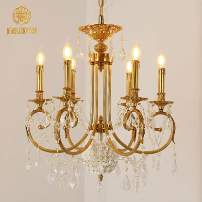 brass chandelier