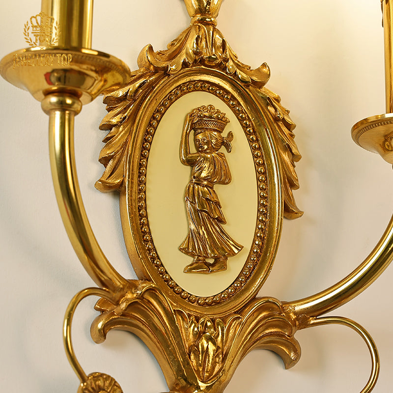 french brass wall lamp