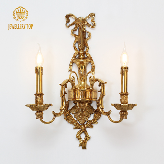 Arc de Laurel Brass Wall Lights - Jewellery Top Lighting