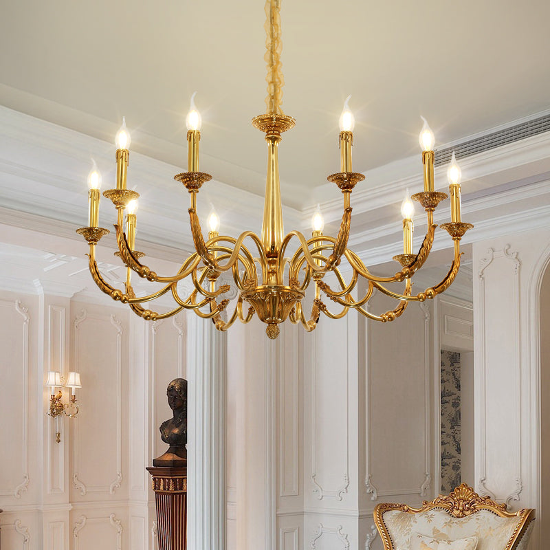 Aria Heritage Vintage Brass Chandelier