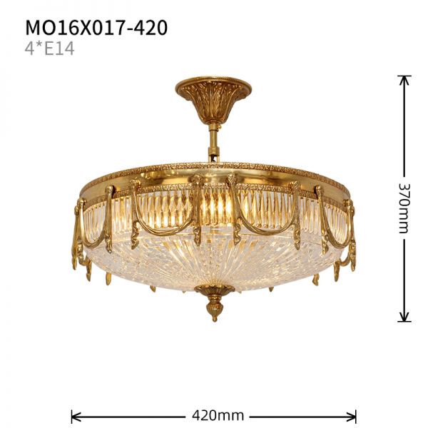 Aurelia Vintage Flush Mount Ceiling Light - Jewellery Top Lighting