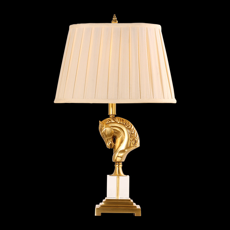 Aurelian Grace Victorian Table Lamp with Horse Sculpture - Jewellery Top Lighting