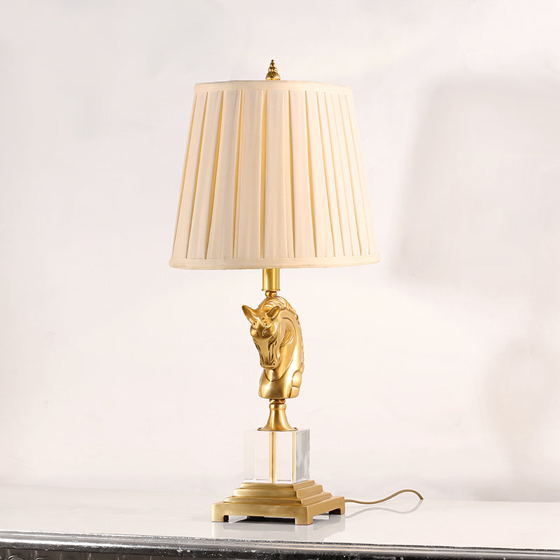Aurelian Grace Victorian Table Lamp with Horse Sculpture - Jewellery Top Lighting