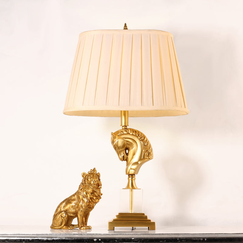 Aurelian Grace Victorian Table Lamp with Horse Sculpture - Jewellery Top Lighting