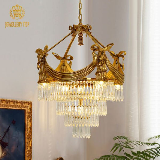 Front view of the Aurora Antiqua Antique Pendant Light