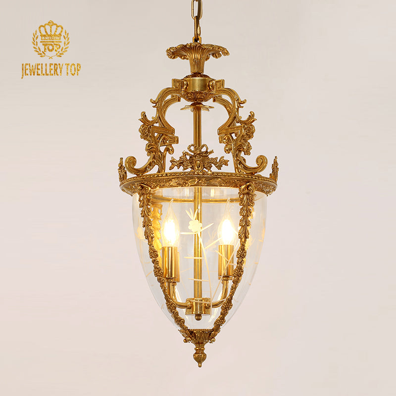 Front view of the Aurora Ember Vintage Pendant Light