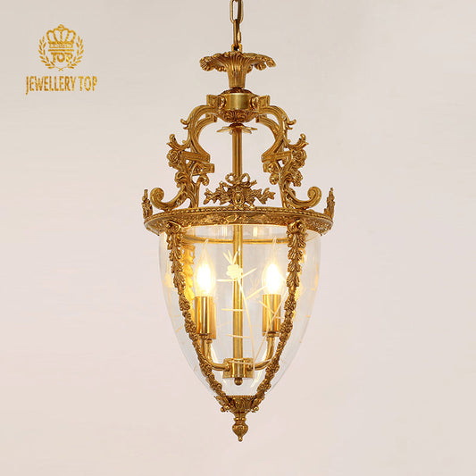 Front view of the Aurora Ember Vintage Pendant Light