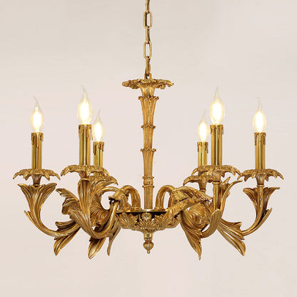 hand carving brass chandelier