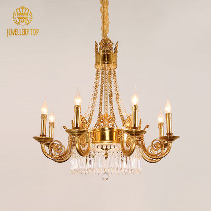 brass crystal candle chandelier