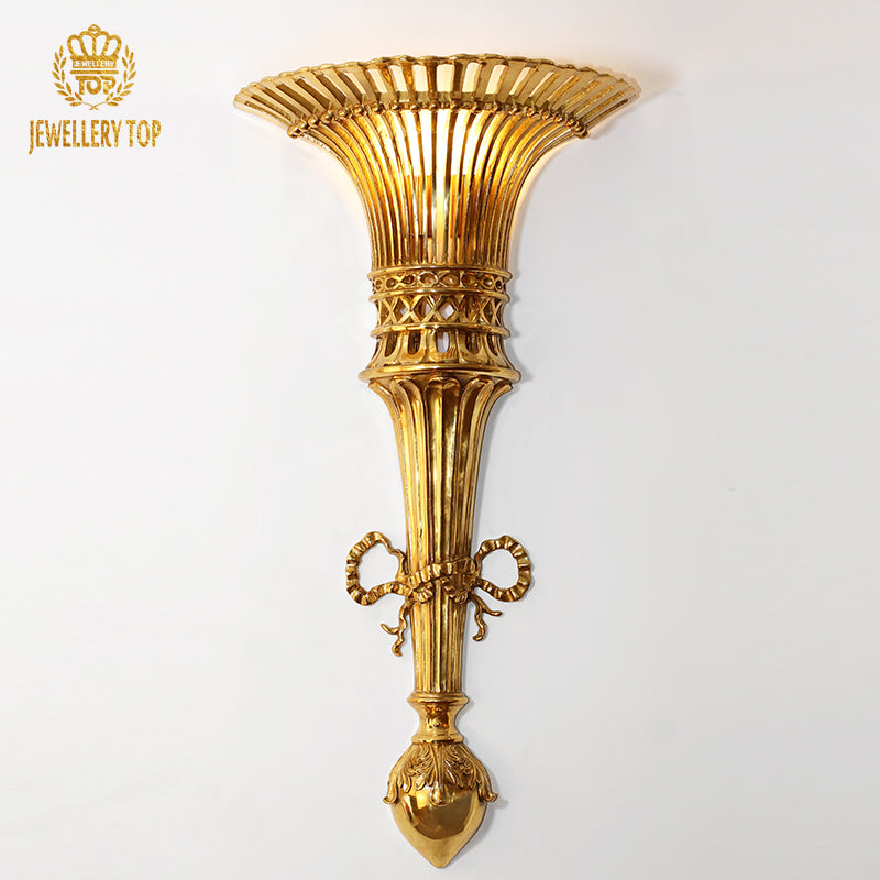 Prometheus Flame Brass Wall Lamp