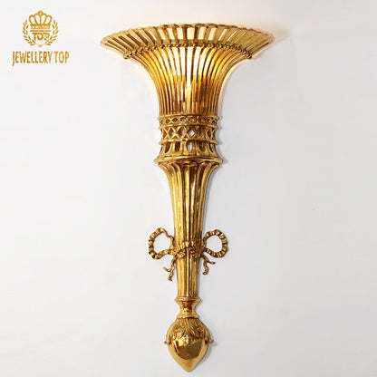 Prometheus Flame Brass Wall Lamp