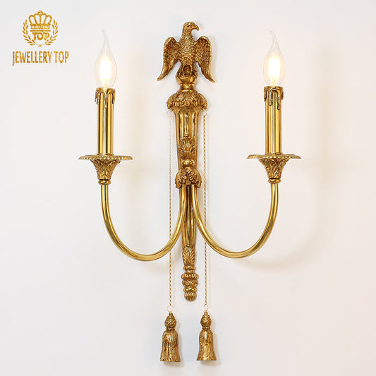 French Brass Wall Lamp